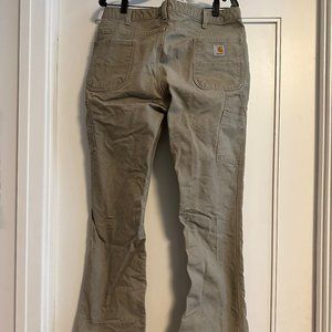 Carhartt Beige Canvas Utility Pants - Relaxed Fit